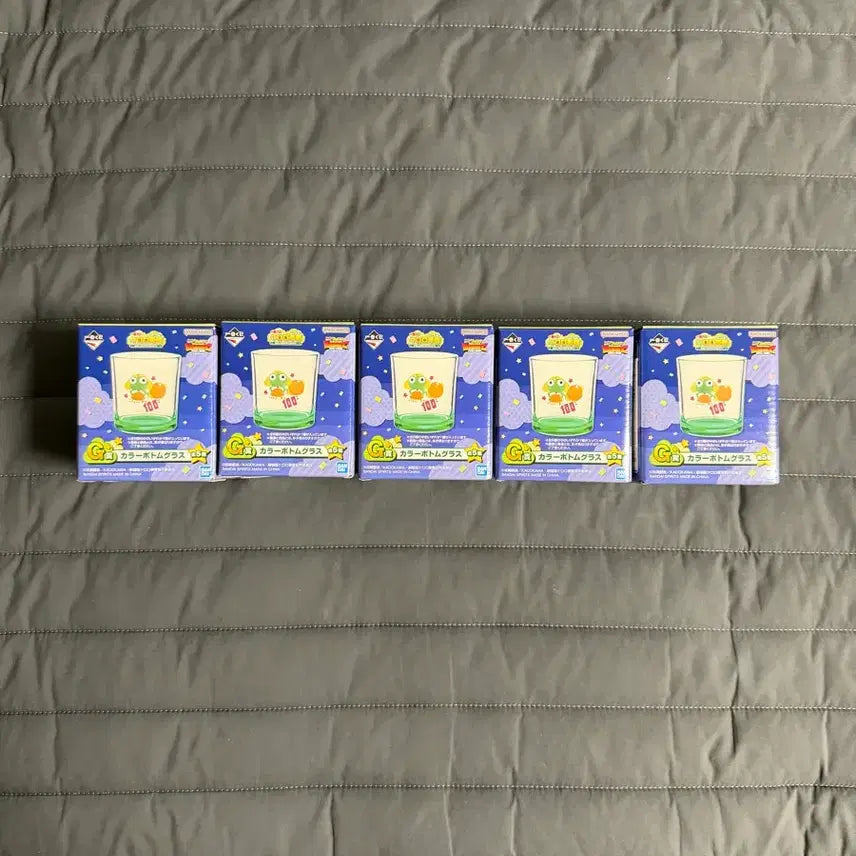 [BUNJANG] Keroro Gunsou Ichiban Kuji G Prize Glass Set (5 Types) / 케로로 G상 글라스 5종 세트 (기로로, 도로로, 타마마, 쿠루루)