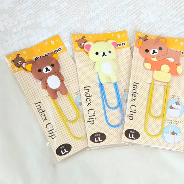 [BUNJANG] San-X Rilakkuma & Korilakkuma Giant Clip Hairpin Set / 리락쿠마 코리락쿠마 대왕클립 집게 헤어핀