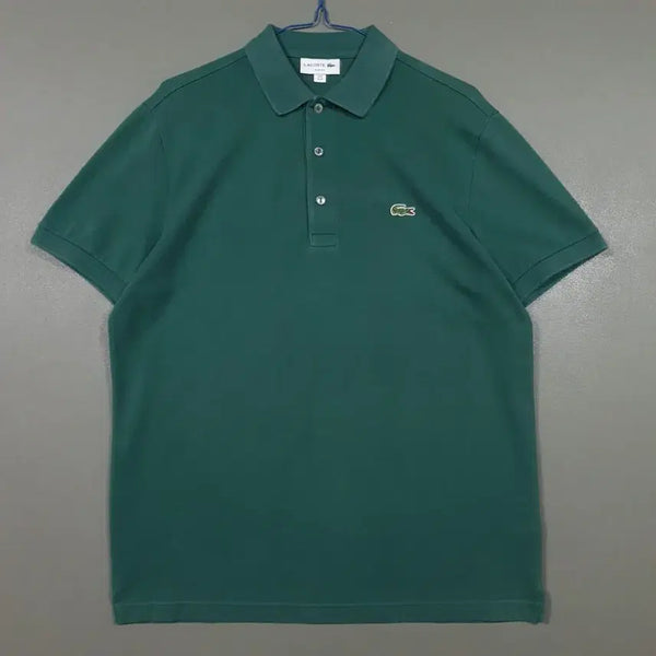 [BUNJANG] Lacoste Green Slim Fit Short Sleeve Polo Shirt / 국내 100) 라코스테 신형 크록 슬림 반팔 카라티 폴로 셔츠 그린