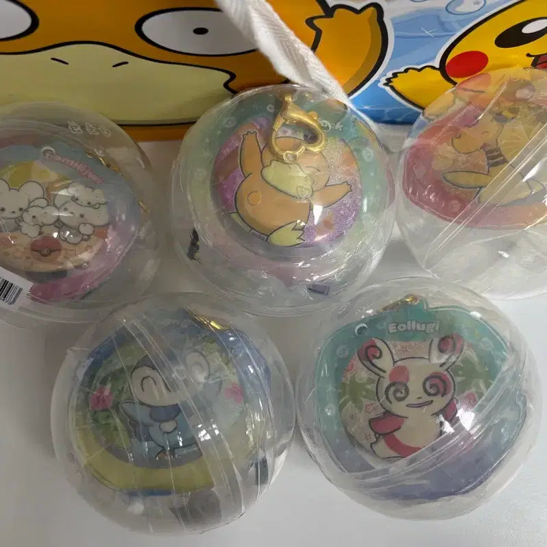 [BUNJANG] Pokemon Relaxing Vacation Fan Charm Bundle Set / 부산 포켓몬 느긋느긋바캉스 부채키링 여러개 일괄