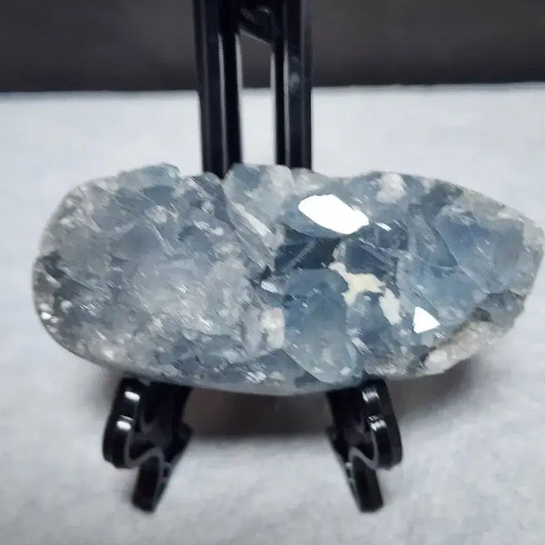 [BUNJANG] Natural Crystal Blue Topaz Rough Stone with Stand / 천연크리스탈 블루수정 원석+받침대
