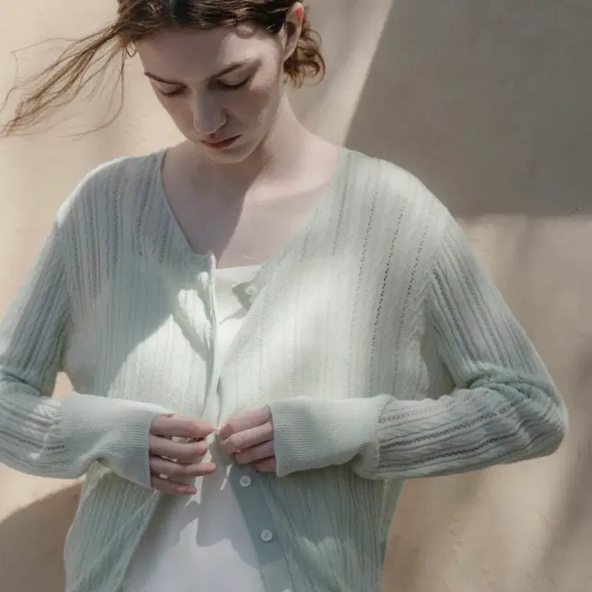 [BUNJANG] Yumer Sandía Summer Cable Cardigan / 유메르 샌디아 썸머 케이블 가디건(택있는새상품)