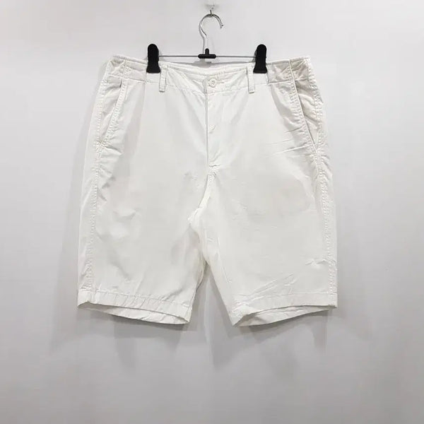 [BUNJANG] Uniqlo Solid Cotton Shorts Men's M / 유니클로 화이트 솔리드 무지 코튼 면 반바지 남M R252