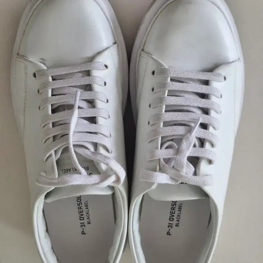 [BUNJANG] P-31 Oversoul Sneakers Black Label White / P-31 오버솔 스니커즈 블랙라벨 화이트