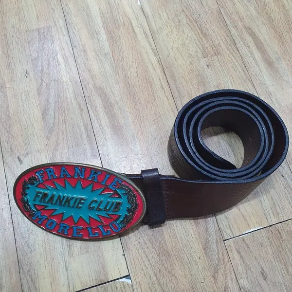[BUNJANG] Frankie Morello Big Buckle Genuine Leather Belt / [정품/95] 프랭키 모렐로(Frankie Morello) 빅 버클 이탈리아 통가죽 벨트