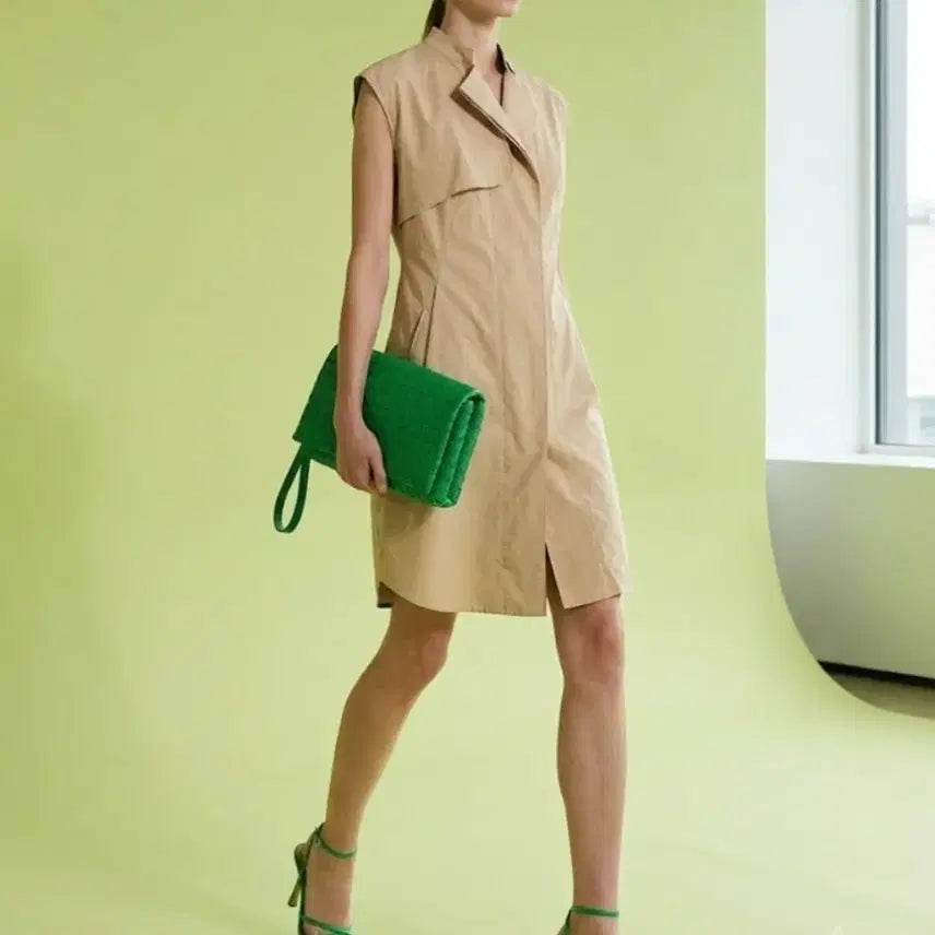 [BUNJANG] Time Sleeveless Dress Beige Size 90 / 타임. 민소매 원피스 90