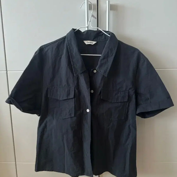 [BUNJANG] Navy Half Sleeve Shirt / 네이비 반팔 셔츠