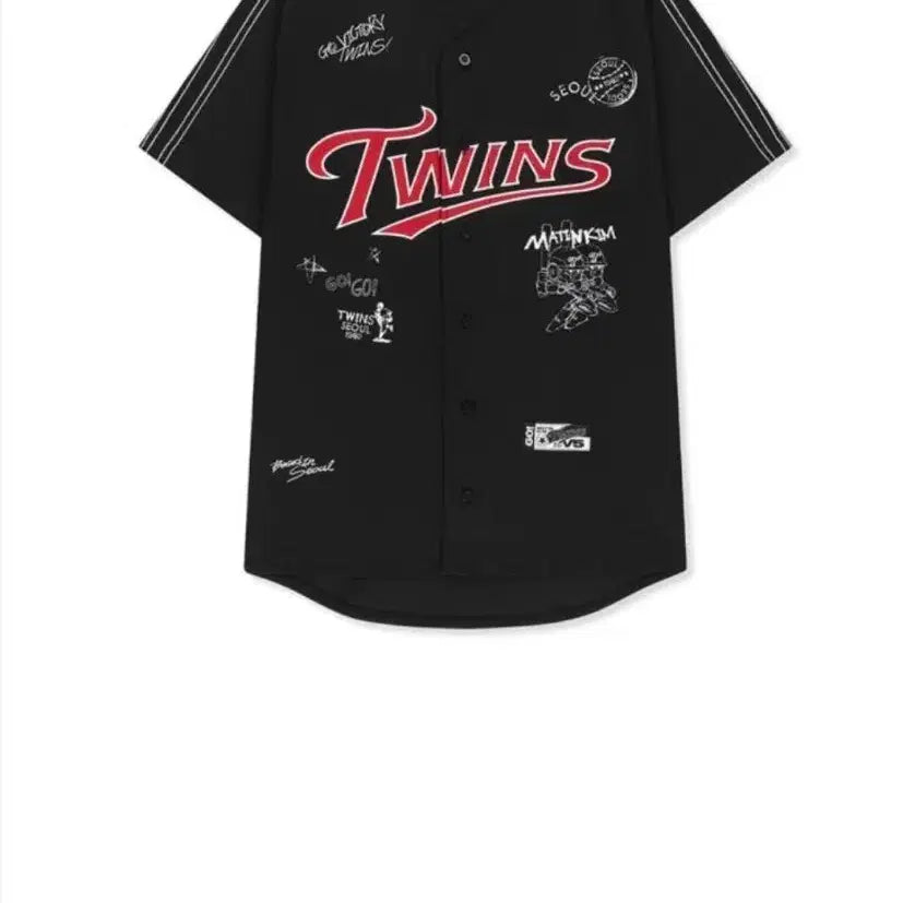 [BUNJANG] LG Twins x Matin Kim Authentic Graffiti Top Black / LG 트윈스 x 마뗑킴 어센틱 그래피티 탑 블랙