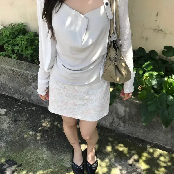 [BUNJANG] Heavyve Halter Tank Top Light Gray / 새상품 헤비브 홀터 나시 연그레이