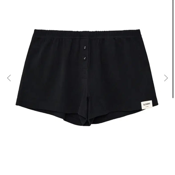 [BUNJANG] Glowny Button Fly Mini Shorts (Black) / 글로니 BUTTON FLY MINI SHORTS (BLACK)