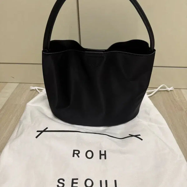 [BUNJANG] Roseoul Mini Mug Tote Bag Nylon Black / [로서울] Mini Mug tote bag Nylon Black
