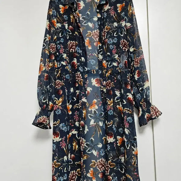 [BUNJANG] Zara Floral Shirt Jacket (Size S) / (새상품) 자라 플라워 롱 셔츠형 자켓 (S)