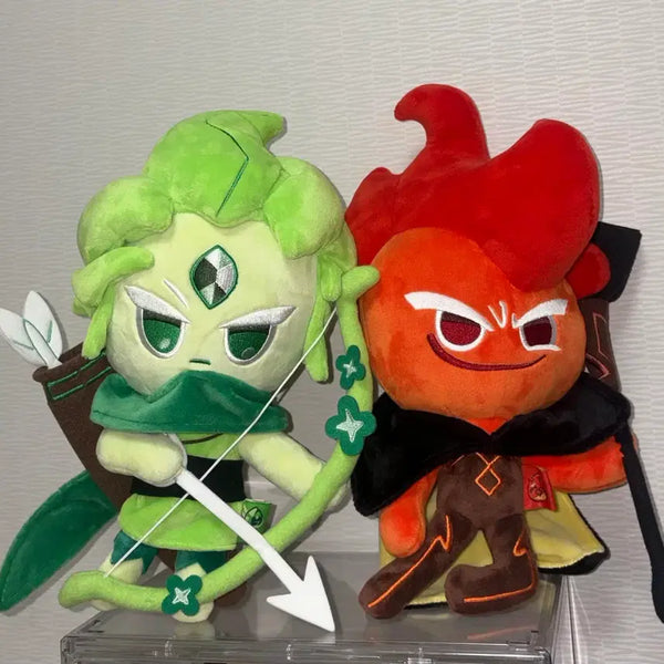 [BUNJANG] Cookie Run Kingdom Wind Archer Cookie & Fire Spirit Cookie Plush Bundle Set / 일괄) 쿠키런 킹덤 바람궁수 쿠키 불꽃정령 쿠키 인형