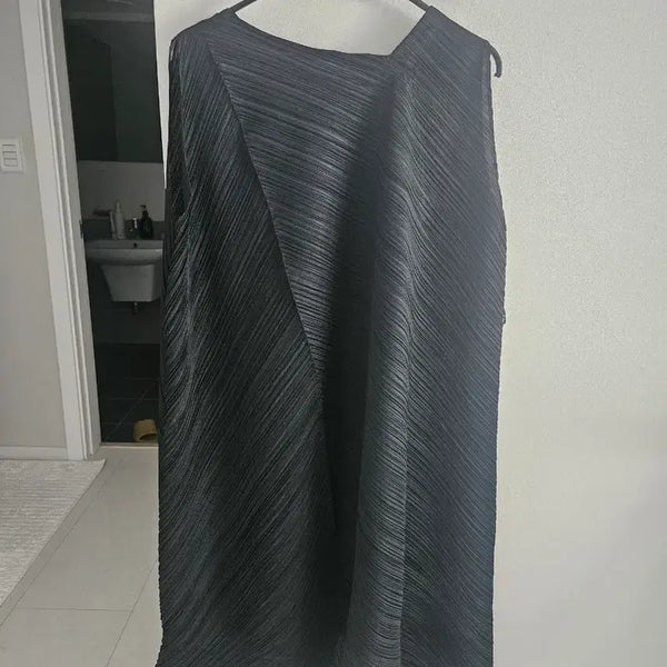 [BUNJANG] Pleats Please Style Black Long Dress / 플리츠플리즈원피스
