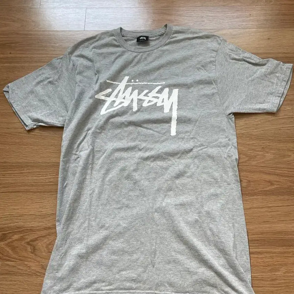 [BUNJANG] Stussy Center Logo T-Shirt Grey Mexico 00s Deadstock L / 스투시 센터 로고 티셔츠 그레이 멕시코산 00s 데드스톡급 L
