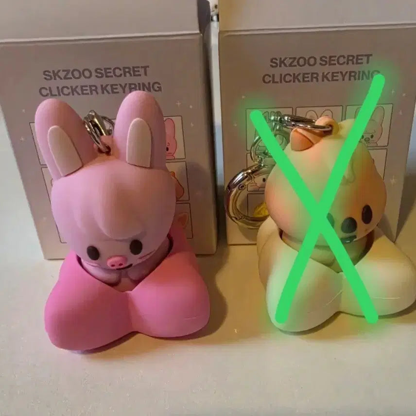 [BUNJANG] Stray Kids SKZOO Clicker Keyring Dwaekki / 스키즈 스키주 클리커 클릭커 키링 돼끼 양도 판매