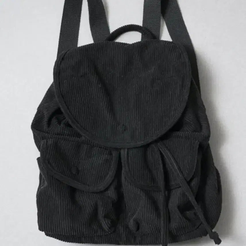 [BUNJANG] Daiso Corduroy Backpack Black / 다이소 코듀로이 백팩