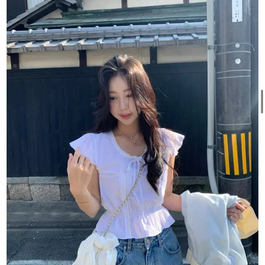 [BUNJANG] Shyee Lea Blouse S Size / (택 있는 새상품)시예 레아 블라우스 s