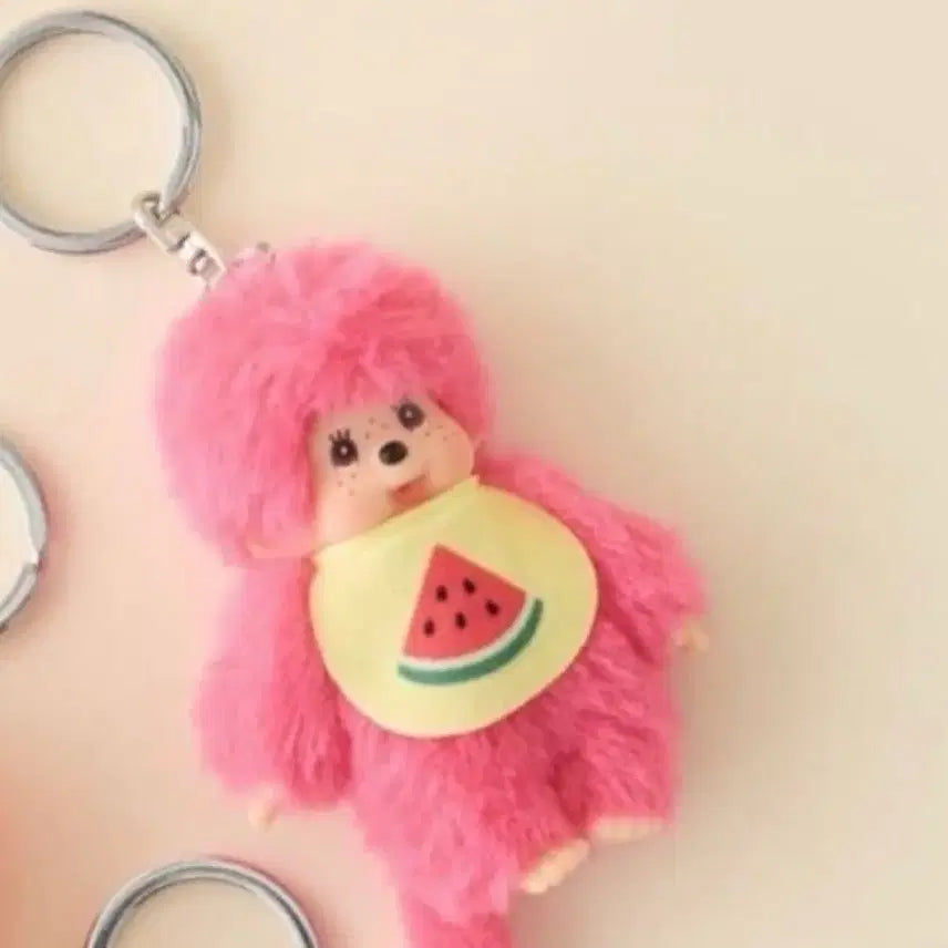 [BUNJANG] Monchhichi Mini Fruit Series Watermelon Keychain / 미니과일시리즈 몬치치키링 수박