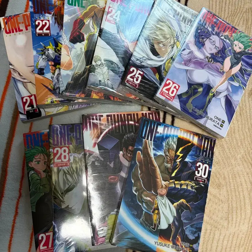 [BUNJANG] One-Punch Man Volumes 21-30 / 원펀맨 21-30권 비닐포장 그대로