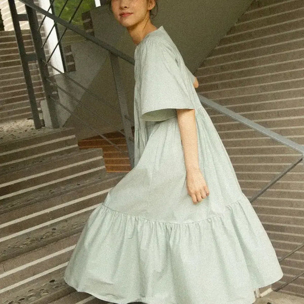 [BUNJANG] GANISONG Summer Shirring Romantic One-piece Dress / 가니송 썸머 셔링 로맨틱 원피스