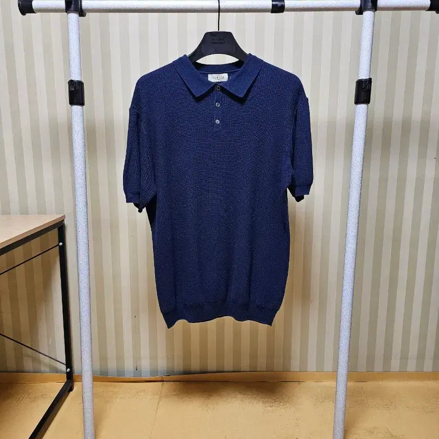 [BUNJANG] Salty Knit Cotton Navy Top / 솔티 니트 코튼 L