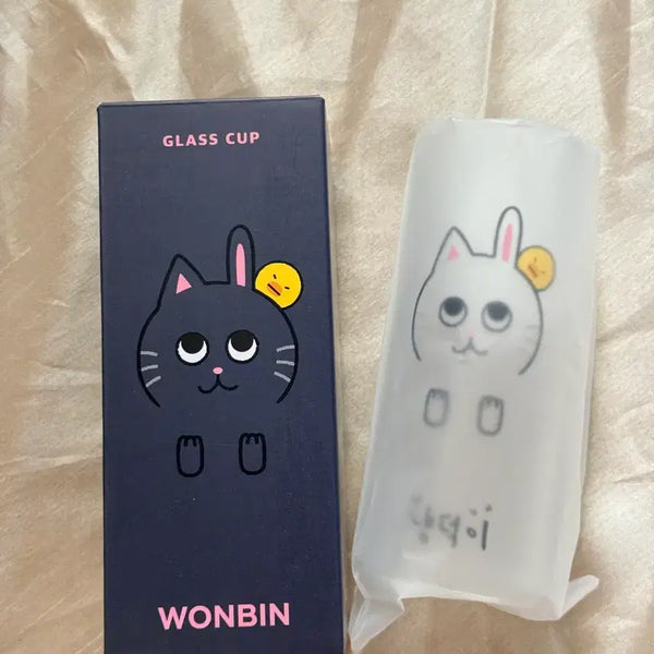 [BUNJANG] Tokki Neko Glass Cup / 토냥덕 유리컵 판매합니다