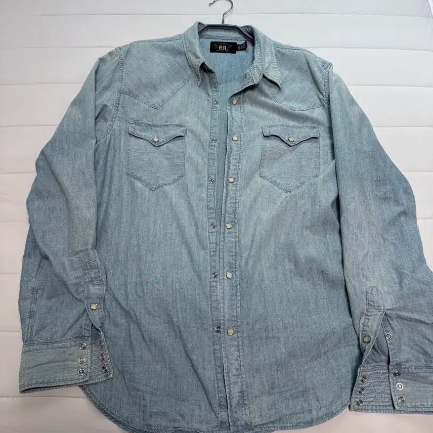 [BUNJANG] RRL Western Chambray Shirt / RRL 웨스턴 샴브레이셔츠 L ->M교환