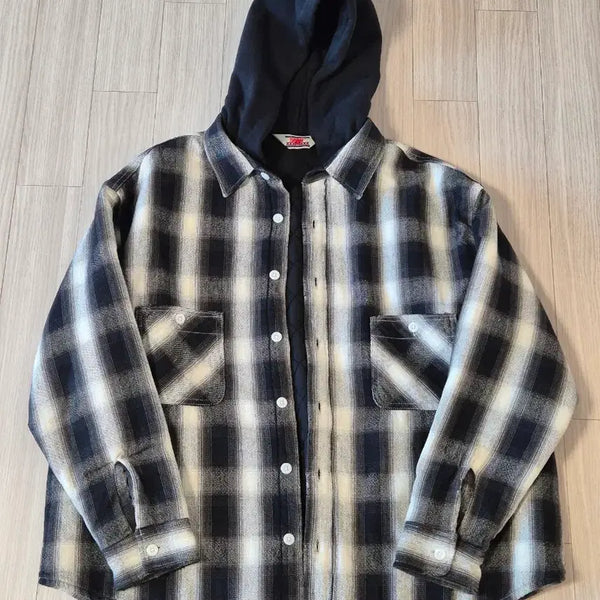 [BUNJANG] Saint Michael Check Hoodie Jacket (M) / 세인트미카엘 체크 후디 자켓 (M)