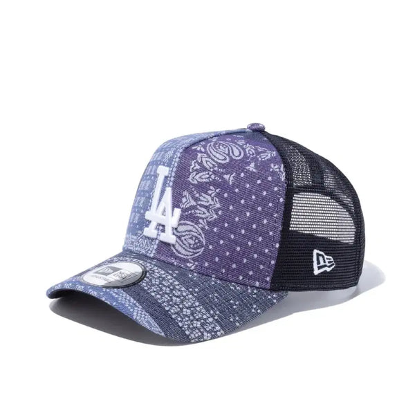[BUNJANG] New Era 9FORTY A-Frame LA Jacquard Paisley Trucker Cap Hat (International Edition) / [해외판] 9forty A-프레임 뉴에라 LA 자카드 페이즐리 트러커 캡 모자