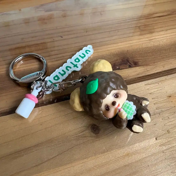 [BUNJANG] Monchhichi Friends Keyring Tanutanu / gs25 몬치치 프랜즈 키링 타누타누