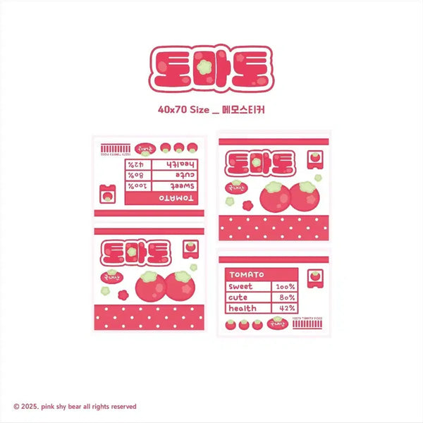 [BUNJANG] Tomato Box Square Cut Stickers / 토마토 박스 사각재단 스티커