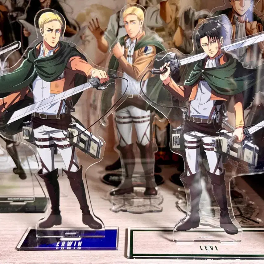 [BUNJANG] Attack on Titan Elvin & Levi Tower Records Edition Acrylic Standee / 진격의 거인 아크릴 스탠드(엘빈, 리바이) 타워레코드 에디션