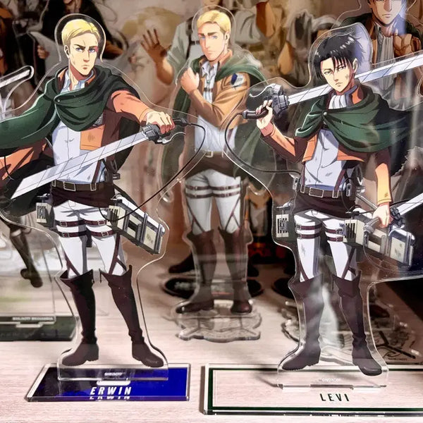 [BUNJANG] Attack on Titan Elvin & Levi Tower Records Edition Acrylic Standee / 진격의 거인 아크릴 스탠드(엘빈, 리바이) 타워레코드 에디션