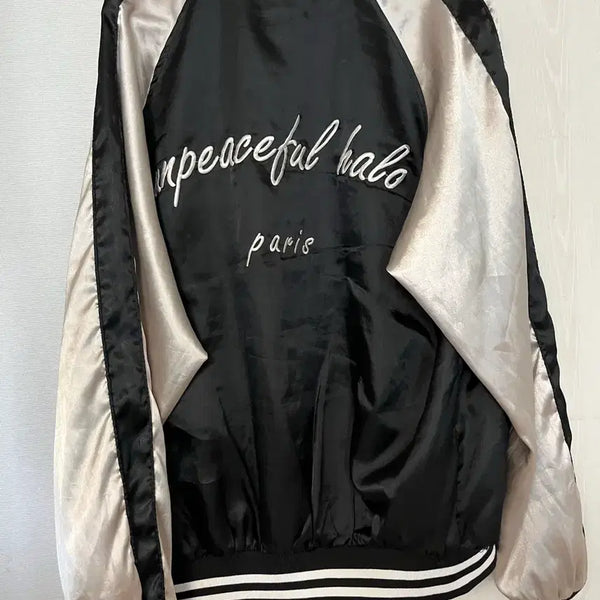 [BUNJANG] Vintage Yakuza Embroidery Sukajan Jacket Black / (52사이즈)빈티지 용자수 스카쟌 블랙