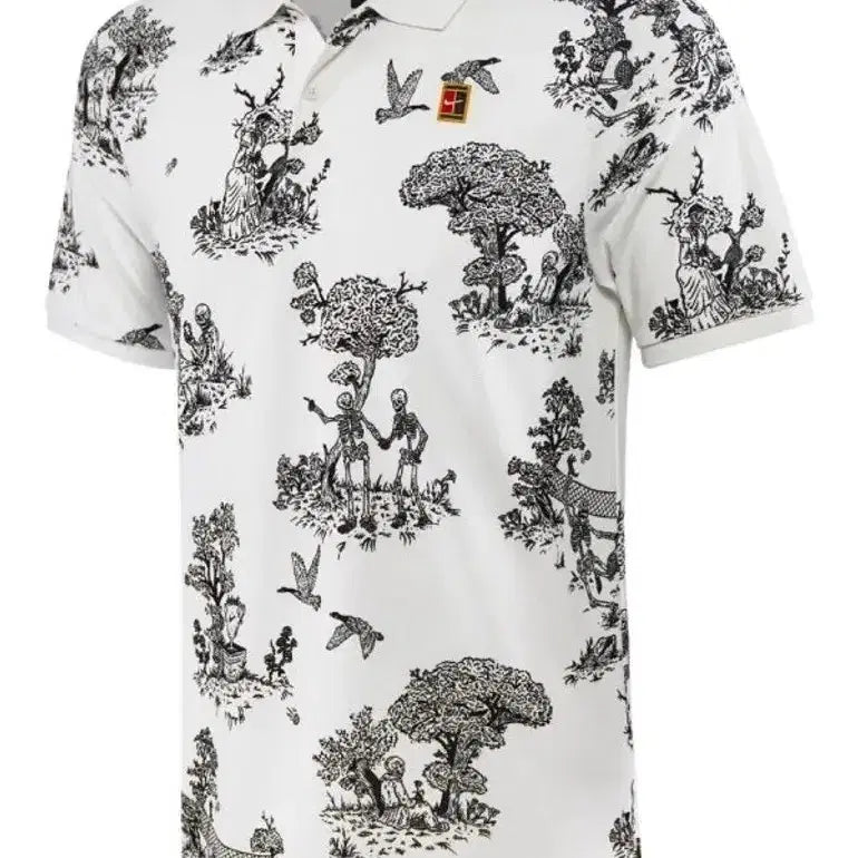 [BUNJANG] Nike Court Skeleton Polo T-Shirt / 나이키 코트 스켈레톤 폴로티셔츠