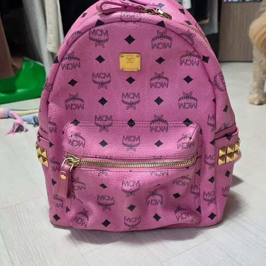 [BUNJANG] MCM Stark Visetos Small Backpack Pink / MCM 스타크 비세토스 스몰 백팩 판매합니다