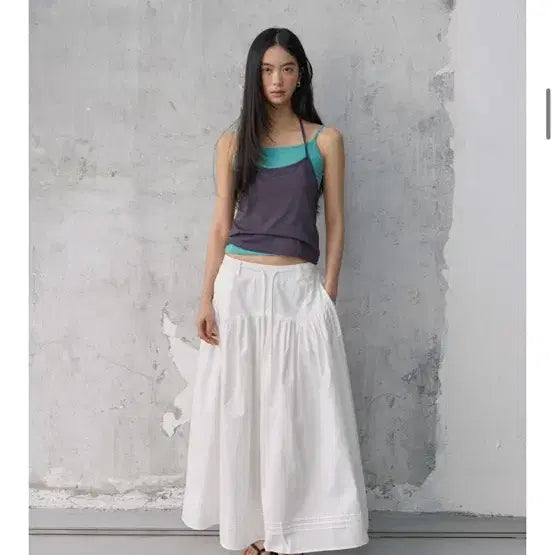 [BUNJANG] Michiko Koshino Flared Shirring Maxi Skirt / 미치코런던코시노)Flared shirring maxi skirt 스커트