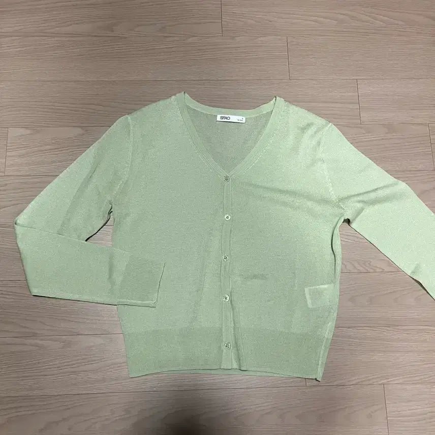 [BUNJANG] Spao Summer V-Neck Cardigan Light Green S / 스파오 썸머 브이넥 가디건 라이트그린 S