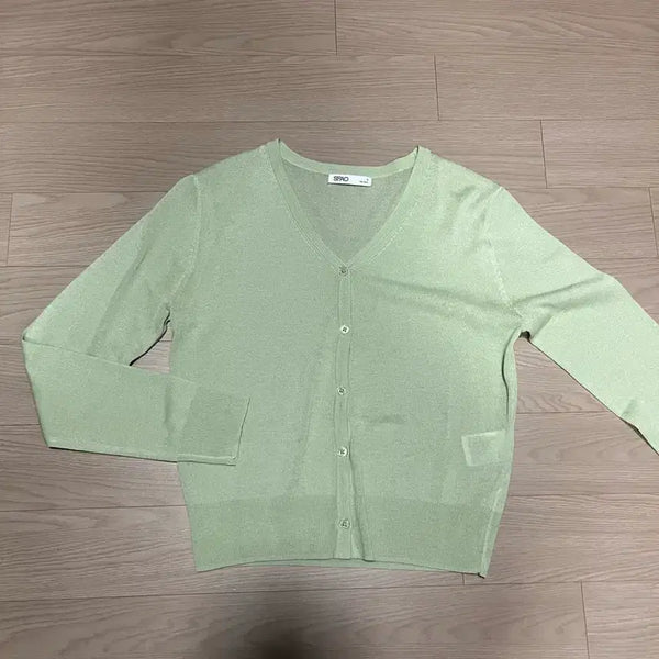 [BUNJANG] Spao Summer V-Neck Cardigan Light Green S / 스파오 썸머 브이넥 가디건 라이트그린 S