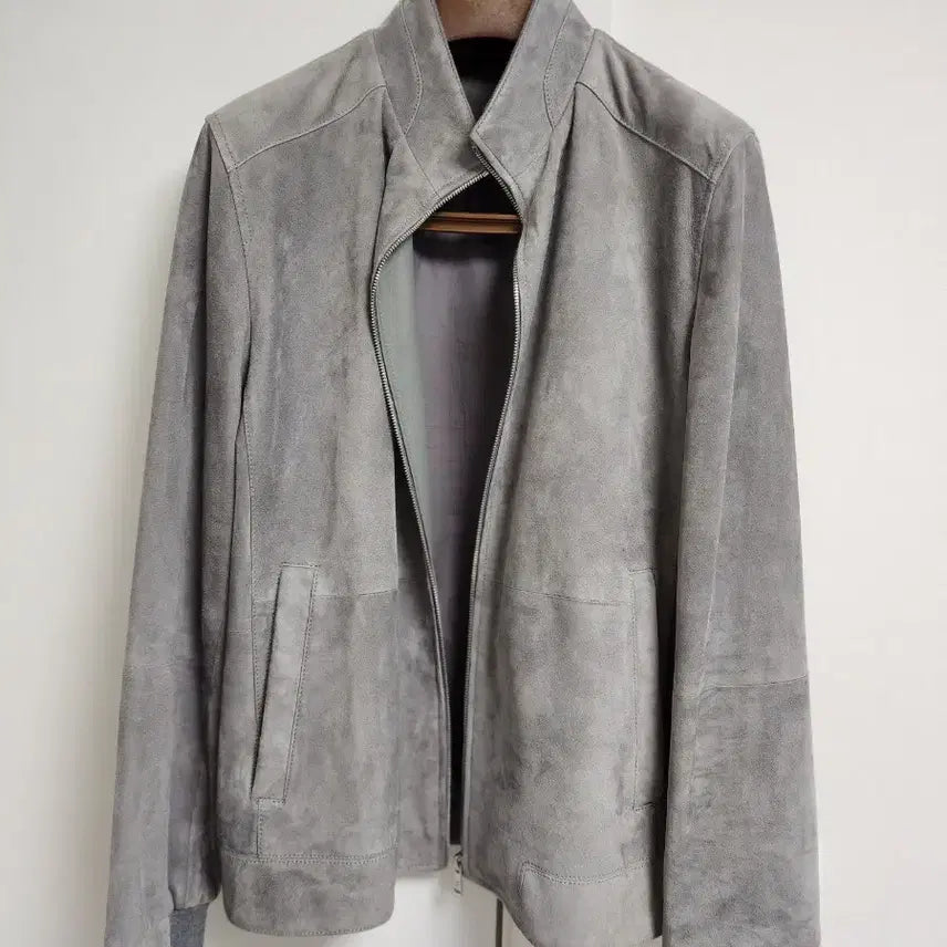 [BUNJANG] Cambridge Members Suede Jacket Grey L / 캠브리지 멤버스 스웨이드 자켓 그레이