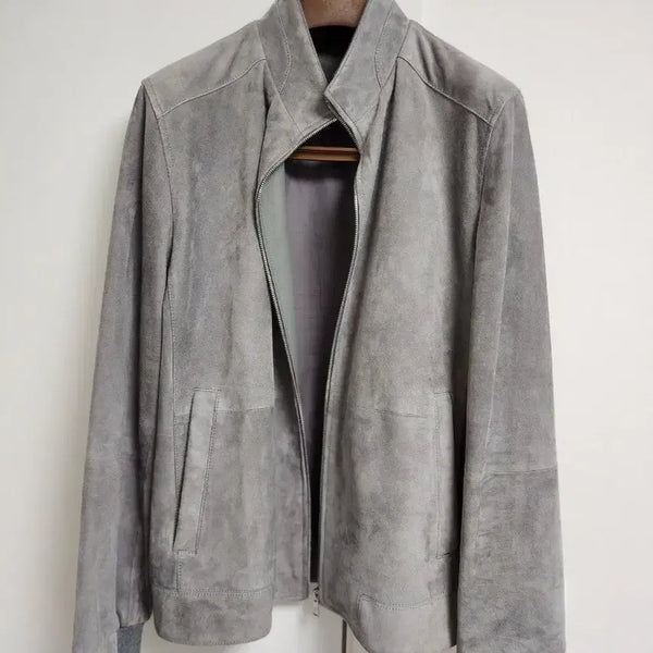 [BUNJANG] Cambridge Members Suede Jacket Grey L / 캠브리지 멤버스 스웨이드 자켓 그레이