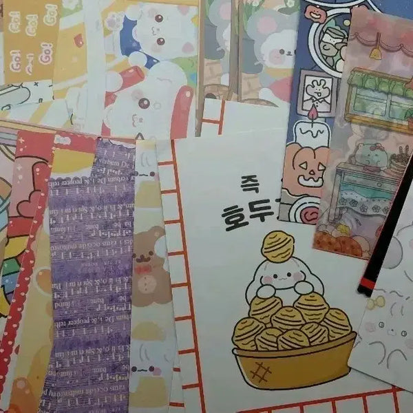 [BUNJANG] Character Wrapping Paper Bundle (35 Sheets) / 캐릭터 랩핑지 35장일괄처분