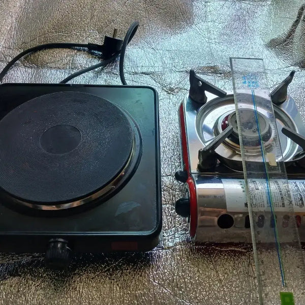 [BUNJANG] Portable Gas Stove and Electric Plate Bundle / 전기 플레이트 휴대용 가스레인지 캠핑버너 2개 일괄