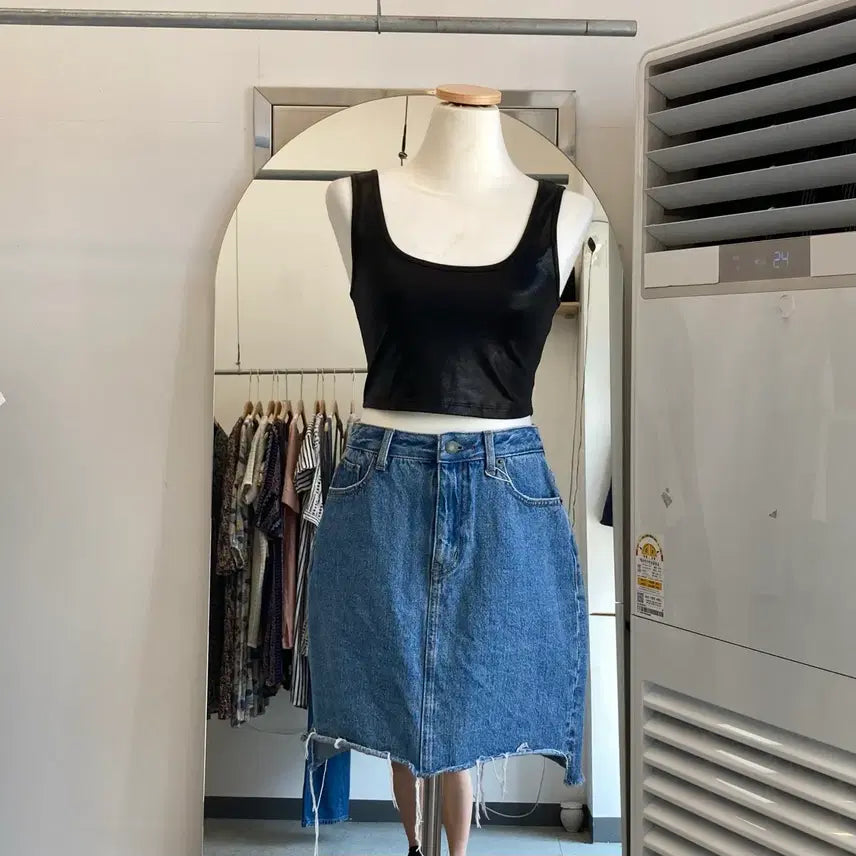 [BUNJANG] Forever21 Crop Sleeveless Top - Size S / 새제품_포에버21 크롭나시 S/구 55 Forever21 Crop Sleeveless