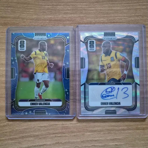 [BUNJANG] Enner Valencia Ecuador Autograph & 94 Limited Parallel Card Bundle / 2026 파니니 프리즘 월드컵 에네르 발렌시아 에콰도르 오토 94한정 카드 일괄 MINT
