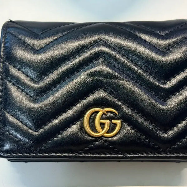 [BUNJANG] Gucci Marmont Matelasse Bifold Wallet / 구찌 마몬트 마틀라세 반지갑
