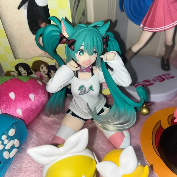 [BUNJANG] Taito Hatsune Miku "Smiling Cat Ears" Figure / 타이토 하츠네 미쿠 티셔츠 미소녀 네코미미 피규어