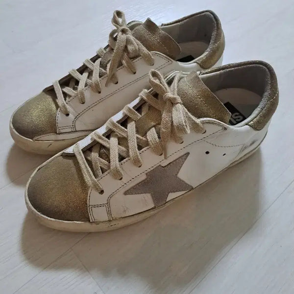 [BUNJANG] Golden Goose Superstar White Gold Sneakers / 골든구스 슈퍼스타 화이트 골드 스니커즈