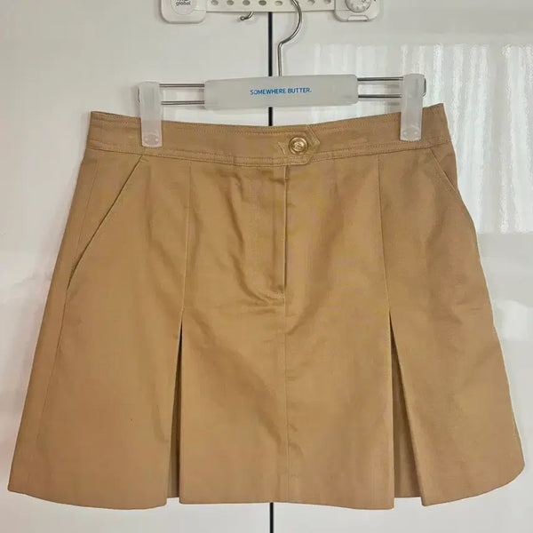 [BUNJANG] Rolleroora Mini Skirt Beige M / 로라로라 스커트 m